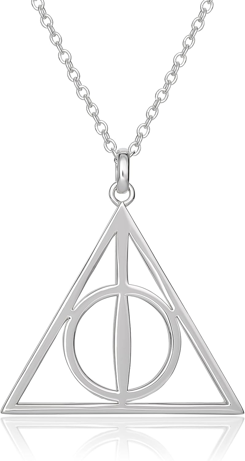 Harry Potter Women's Deathly Hallows Necklace - 18-Inch Chain