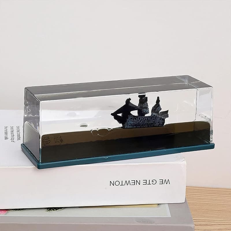 Black Pearl Pirate Ship Model in a Bottle for Nautical Decor
