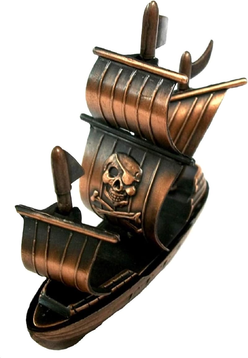 Pirate Ship Die Cast Metal Pencil Sharpener Collectible