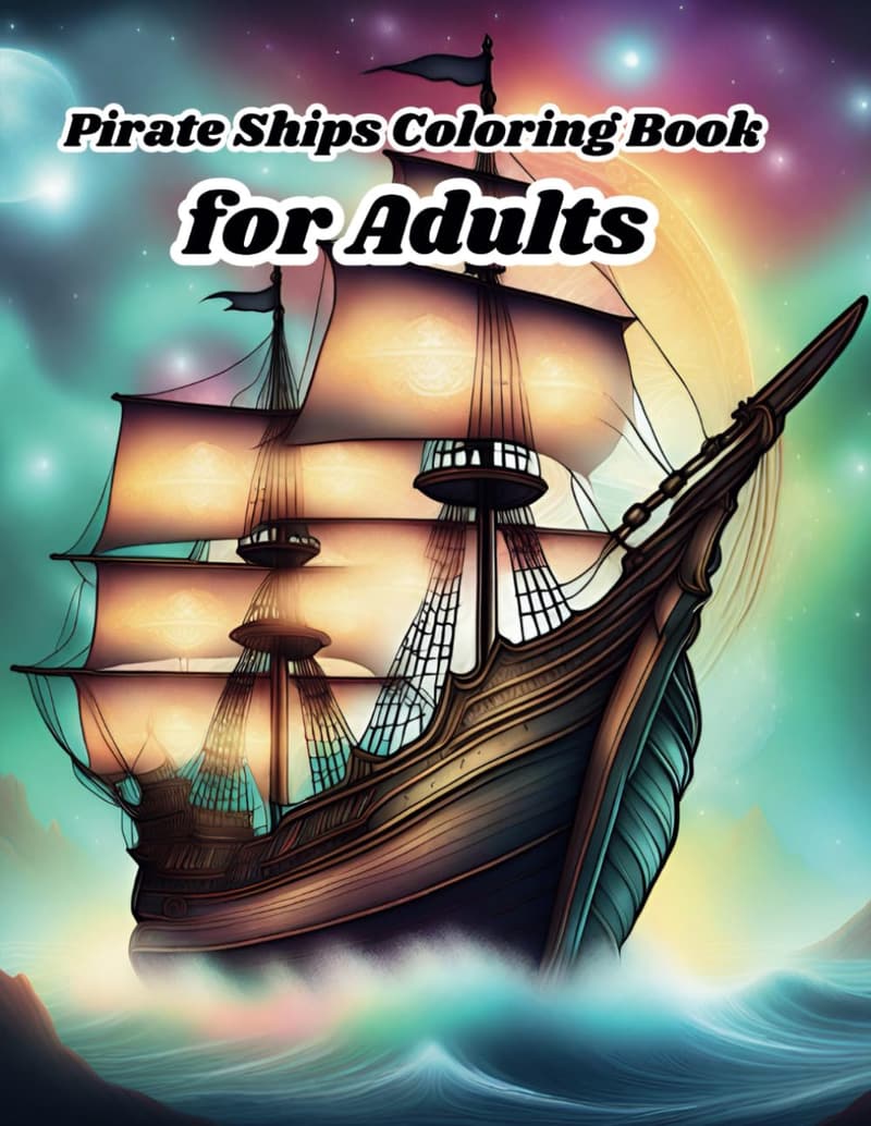 Adult Pirate Ships Coloring Book