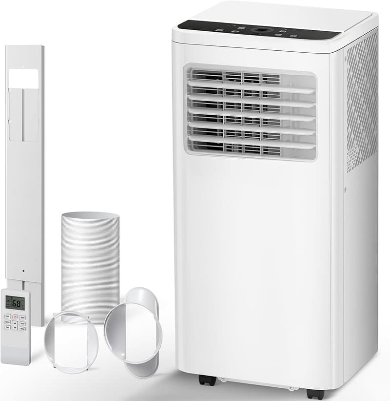 3-in-1 Portable Air Conditioner with Remote Control, 8,000 BTU