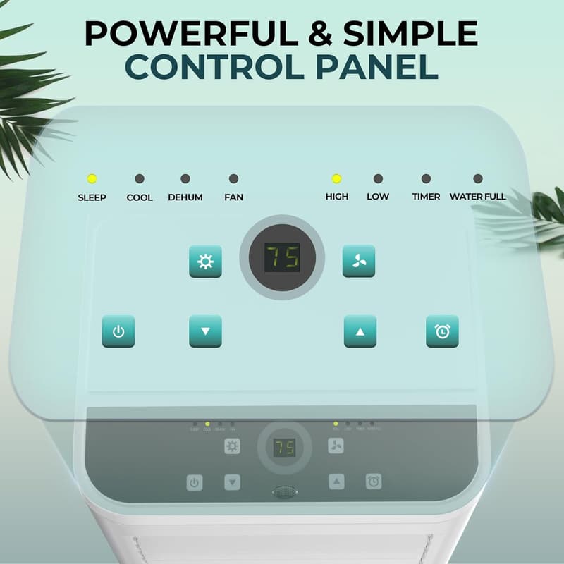 3-in-1 Portable Air Conditioner with Remote Control, 8,000 BTU