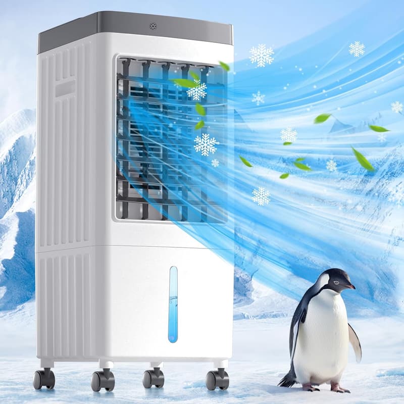Portable Air Conditioner with Remote, 3 Speeds, 2.6 Gal Tank