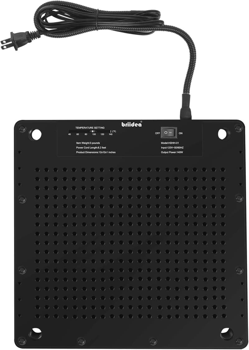 140W Adjustable Dog House Heater, Ultra-Quiet & Anti-Chew Cord