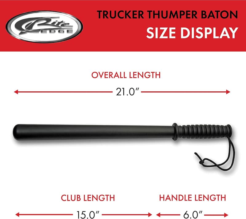 21-Inch Heavy-Duty Tire Thumper - Black Polypropylene Utility Tool