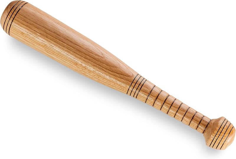 Solid Oak Baseball Bat for Practice & Home Defense - 16