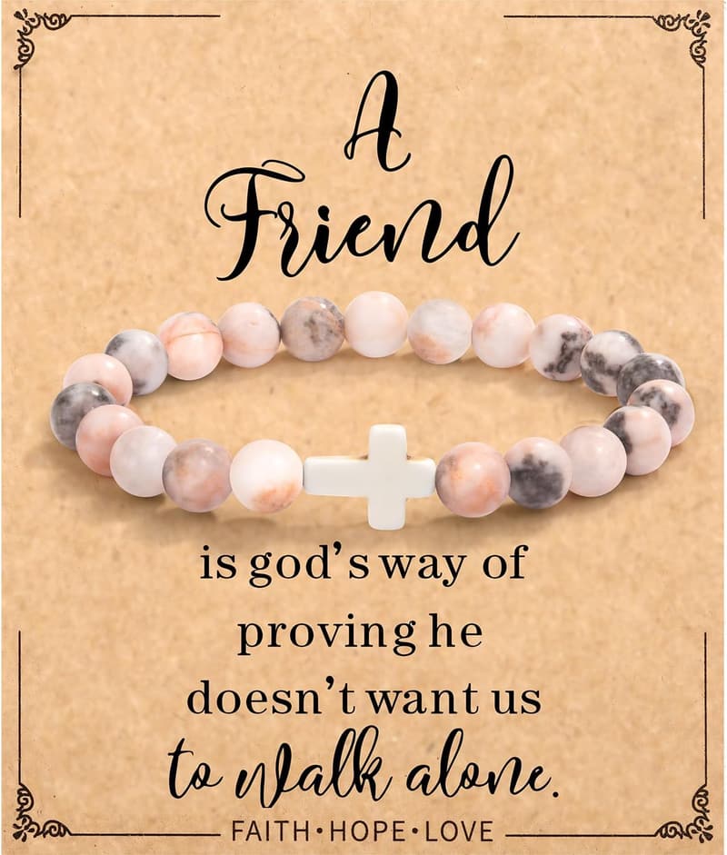 Christian Inspirational Cross Bracelet - Mother's Day Gift for Women