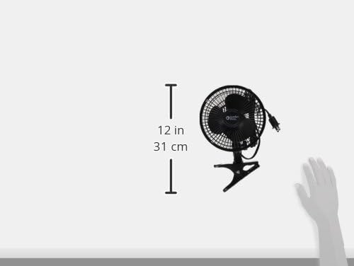 Portable 6-Inch Clip-On Fan with Adjustable Tilt, Black