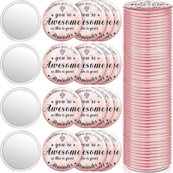 Galentine's Day Mini Compact Mirrors - 36 Inspirational Styles