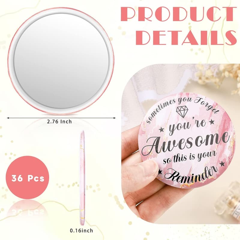 Galentine's Day Mini Compact Mirrors - 36 Inspirational Styles