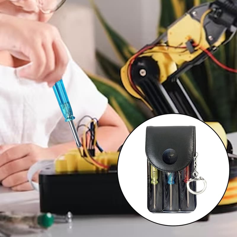 Mini Screwdriver Keychain Set - 24 Handy 3-Piece Tools