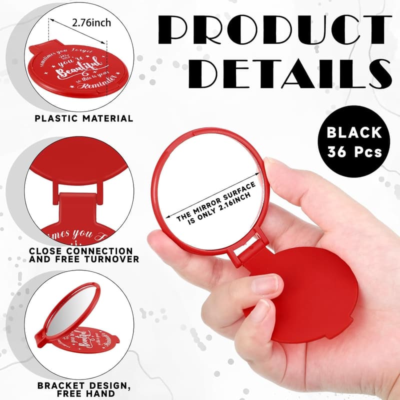 Mother's Day 36-Pack Inspirational Compact Mirrors for Women