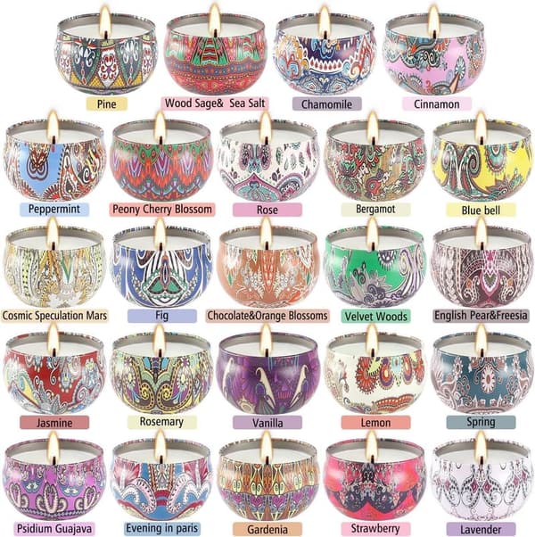 Relaxing Aromatherapy Soy Wax Candle Set - 24 Pack for Women
