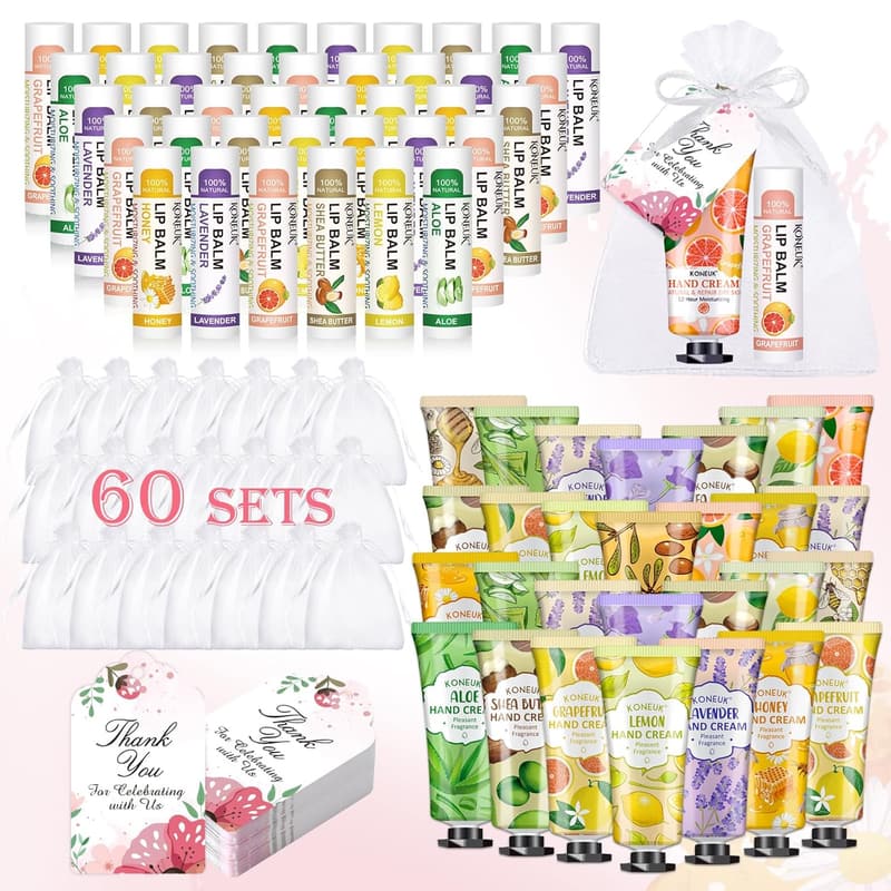 Mother's Day Hand Cream & Lip Balm Set - 60 Pack