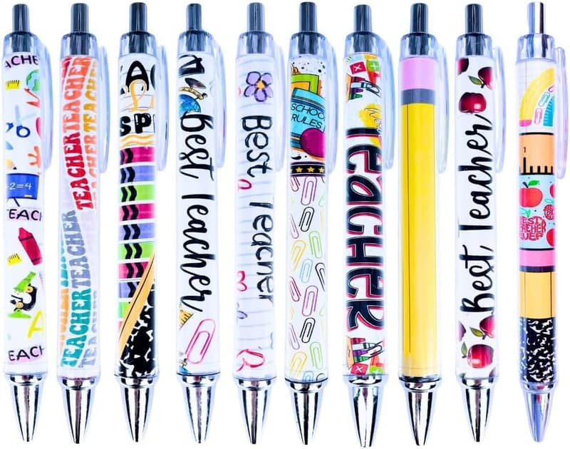 Teacher Appreciation Fun Pens Set - 10-Pack Cute Writing Supplies