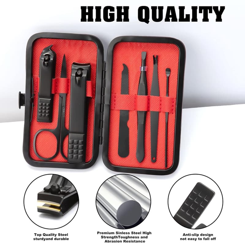 Men's 7-in-1 Stainless Steel Manicure Set - Perfect for Easter Gifts