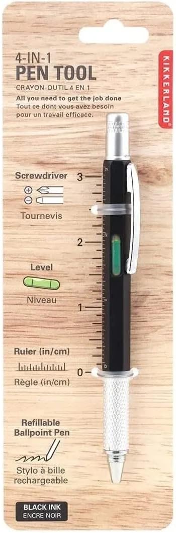 Kikkerland 4-in-1 Multi-Tool Pen