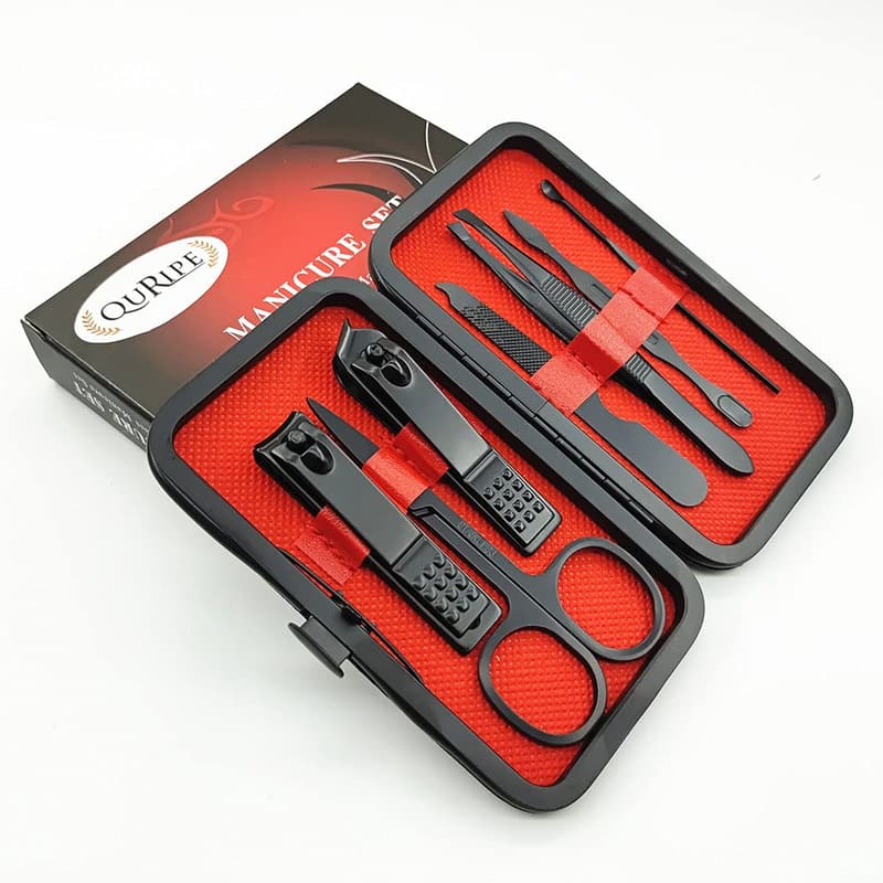 Portable Stainless Steel Manicure Set - 7pcs Travel Kit