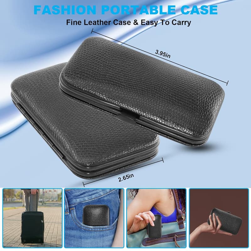 Professional Manicure Set with Travel Case - 8 PCS Nail Care Kit