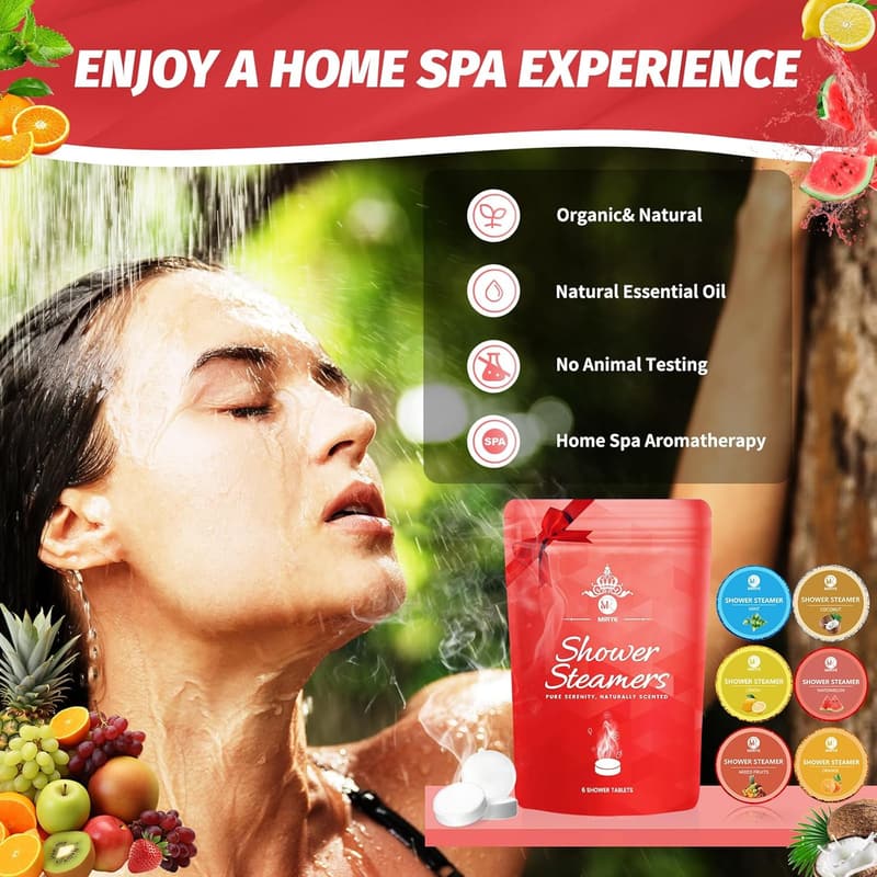 Valentine's Day Shower Steamers with Organic Essential Oils