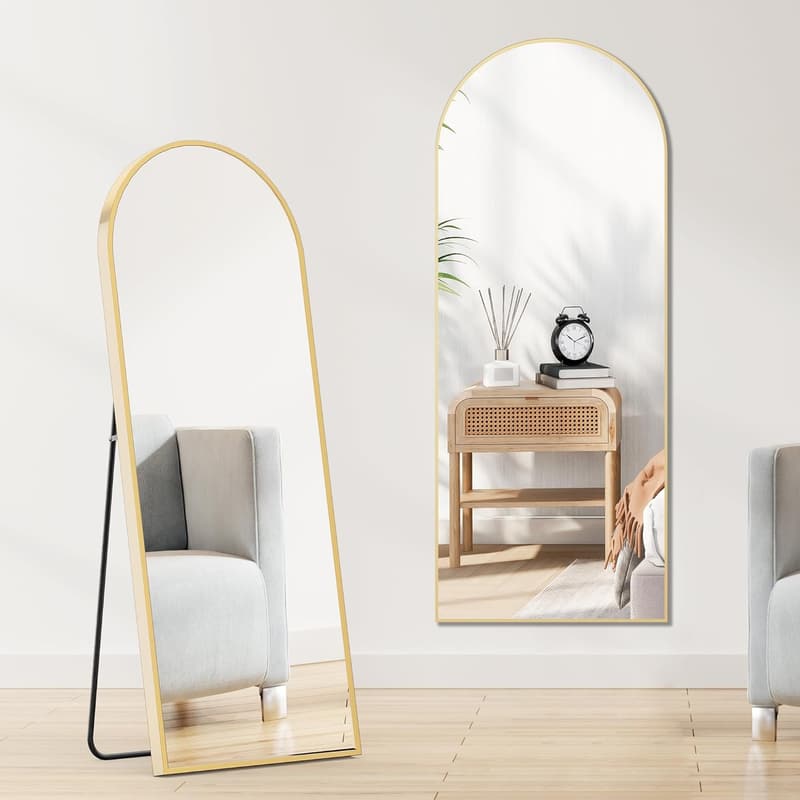 Gold Arched Full-Length Mirror - 64