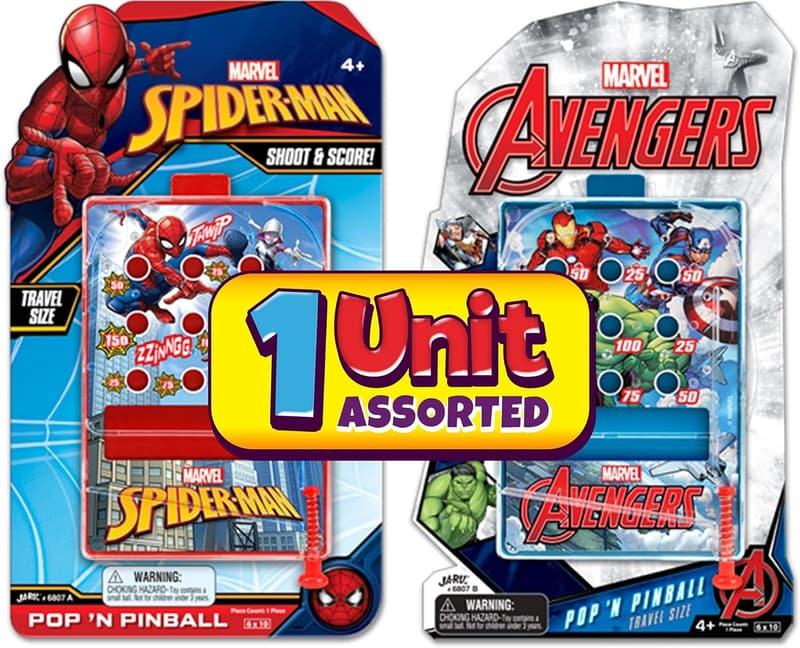 Marvel Avengers & Spiderman Mini Pinball Game for Kids