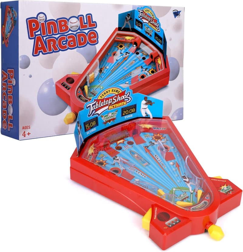 Miniature Baseball Pinball Arcade Game for Kids