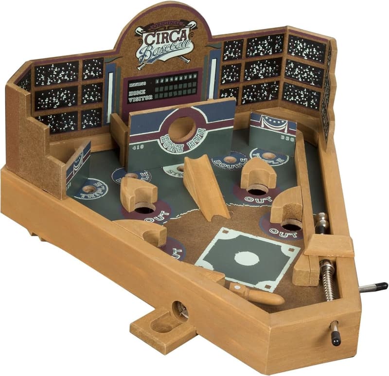 Baseball Pinball Tabletop Game - Retro Miniature Arcade Toy