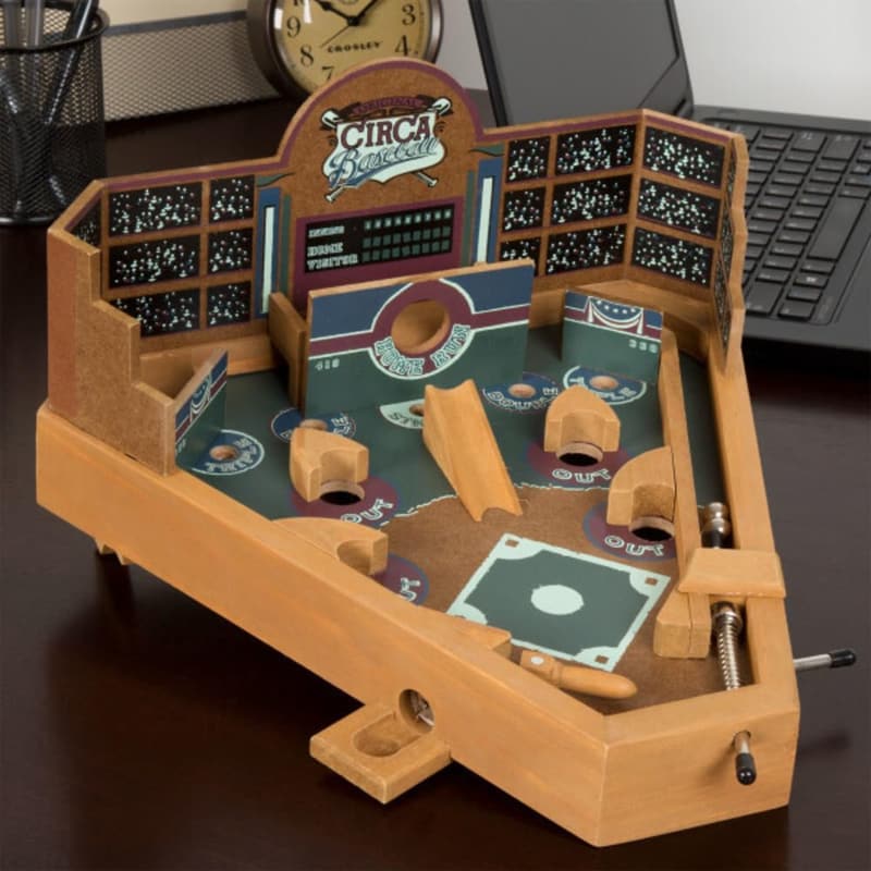 Baseball Pinball Tabletop Game - Retro Miniature Arcade Toy