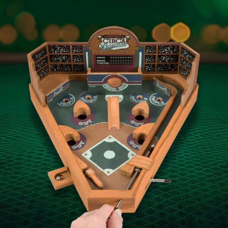 Baseball Pinball Tabletop Game - Retro Miniature Arcade Toy