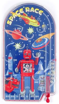 Space Race Pinball Game - Portable Retro Toy for Ages 3+