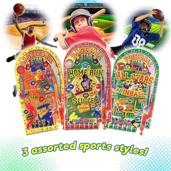 Mini Sports Themed Handheld Pinball Game for Kids 4+