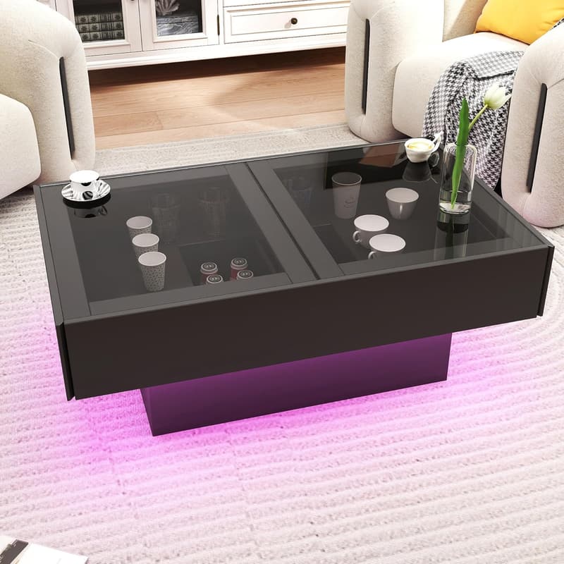 Mid-Century Modern Transformer Coffee Table with Storage