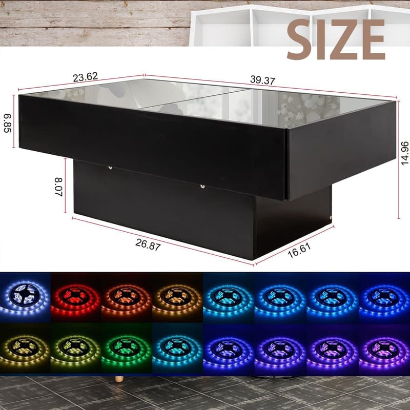 Mid-Century Modern Transformer Coffee Table with Storage