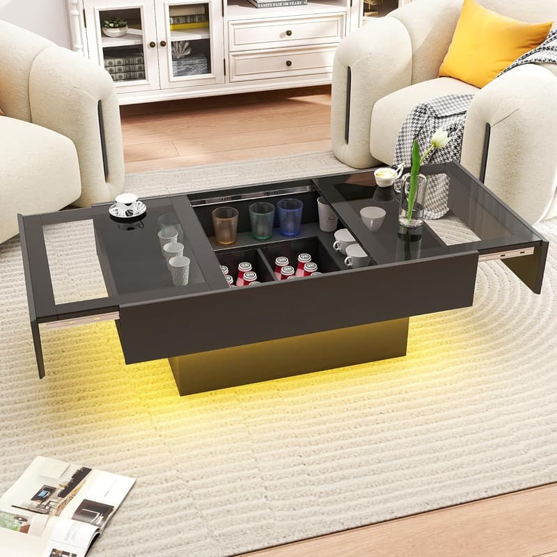 Mid-Century Modern Transformer Coffee Table with Storage