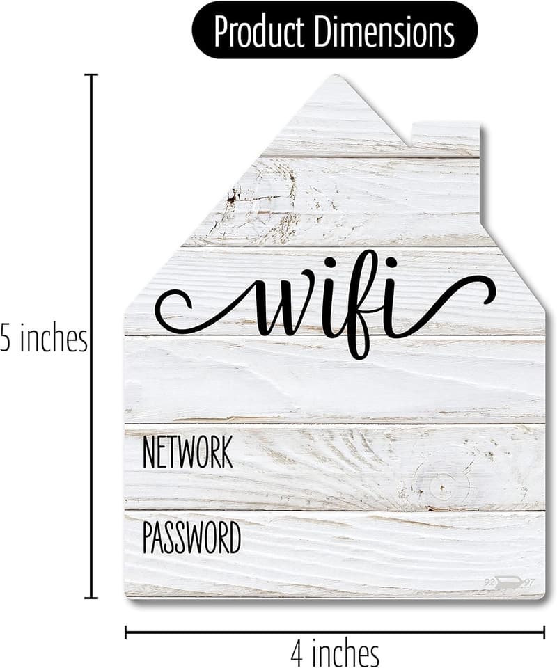 Rustic WiFi Password Fridge Magnet with Erasable Pen