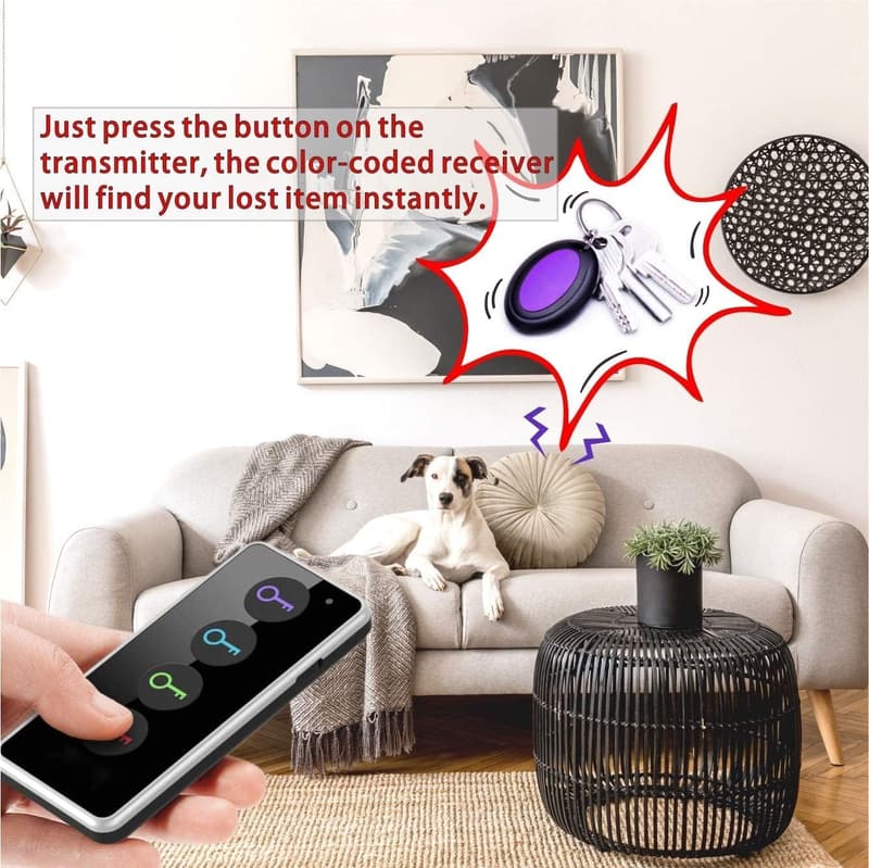 Wireless Key Finder with 131ft Range & 4 Receivers