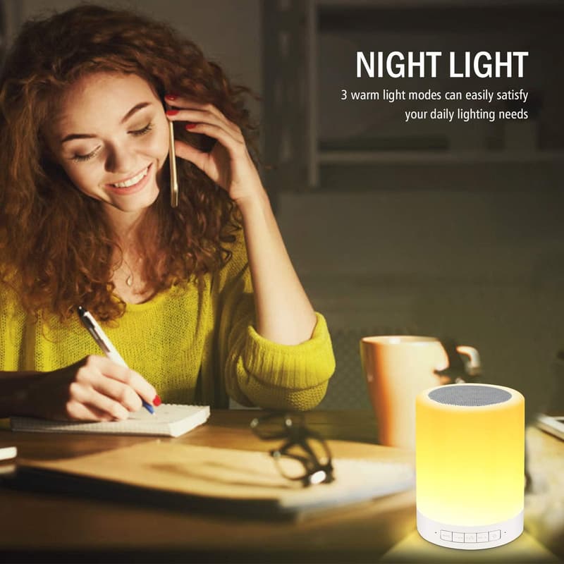 Portable Smart Touch Control Night Light Bluetooth Speaker
