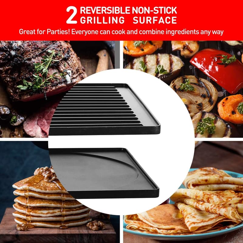 Indoor Electric Raclette Grill with Removable Non-Stick Plate