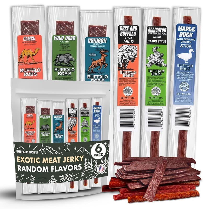 Exotic Jerky Gift Set for Dad - Beef Variety Pack (6 Pack)