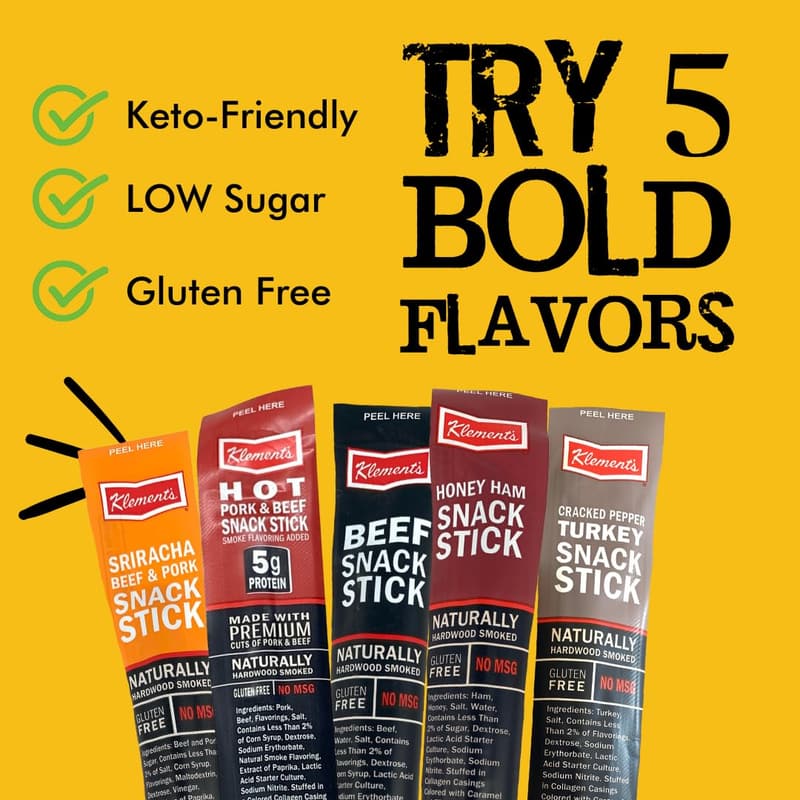 Bold Variety Pack Snack Sticks & Cheese - 26 PC Sampler