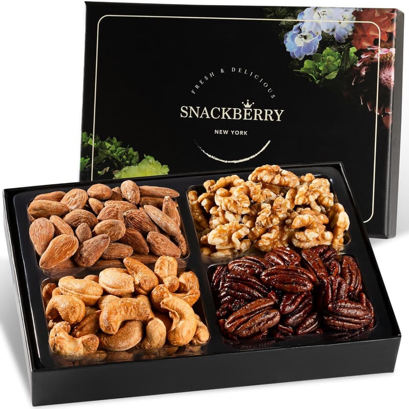 Thanksgiving Variety Nuts Gift Basket for Couples & Family