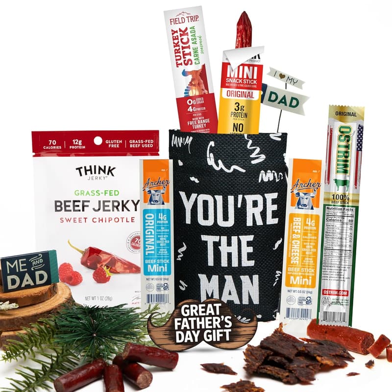 Father's Day Jerky Gift Bag – Exotic High-Protein Snacks for Men