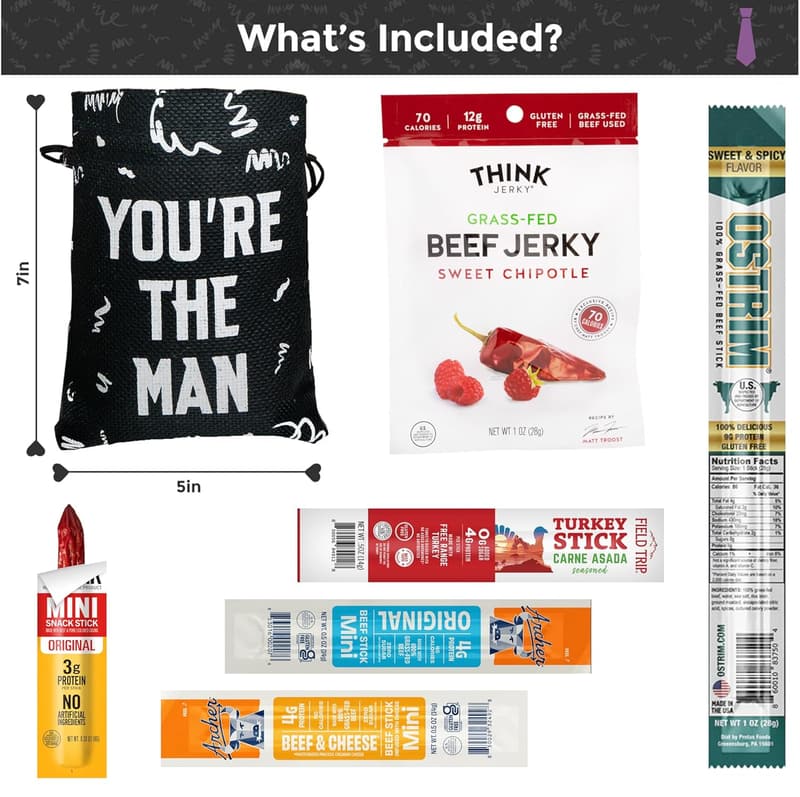 Father's Day Jerky Gift Bag – Exotic High-Protein Snacks for Men
