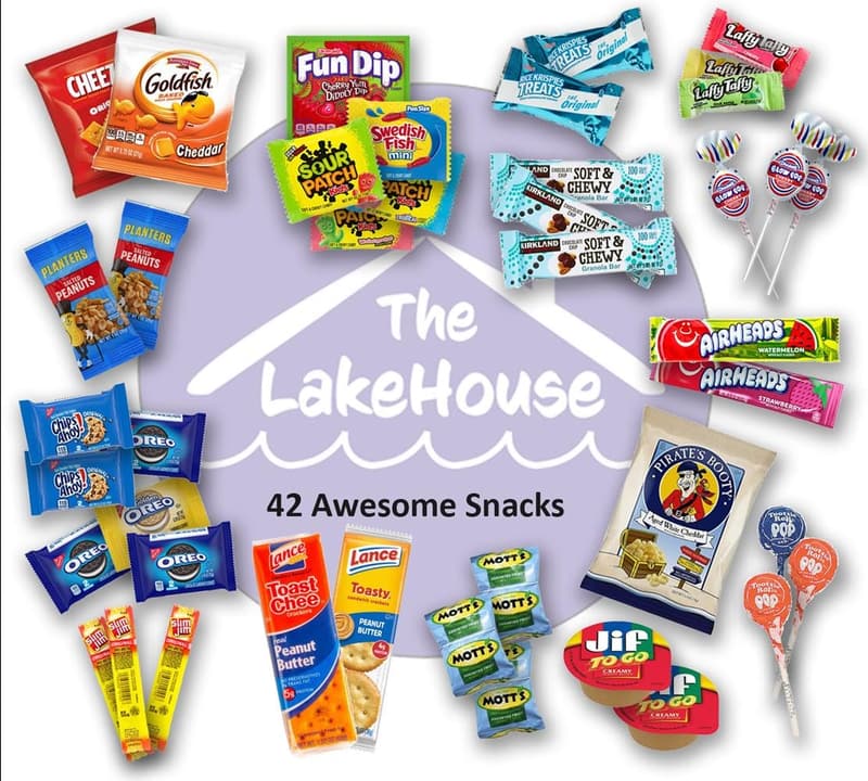 College Care Package Snack Box - 42 Snack Packs for Students