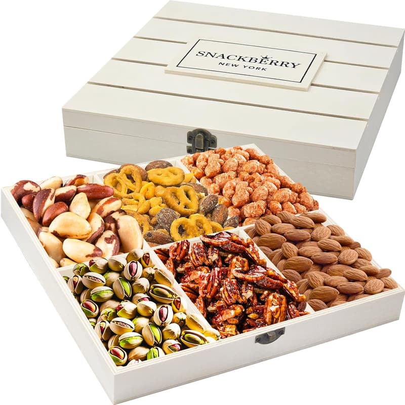 Gourmet Mixed Nuts Gift Basket for Birthdays & Sympathy