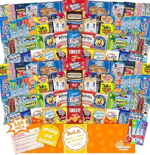 Mother's Day Snack Box Care Package - 150 Variety Snacks