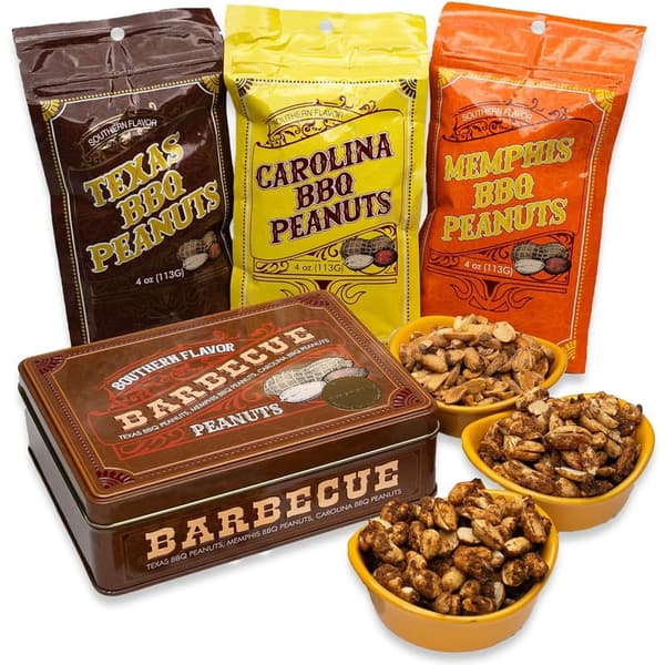 BBQ Peanuts Gift Basket for Men - Gourmet Nut Mix