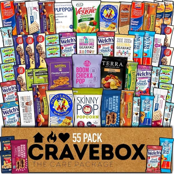 Father's Day Healthy Snack Box - 55 Count Variety Gift Basket