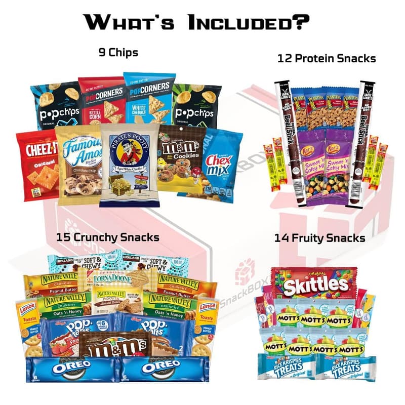 College Student Snack Care Package | 50-Count Variety Pack